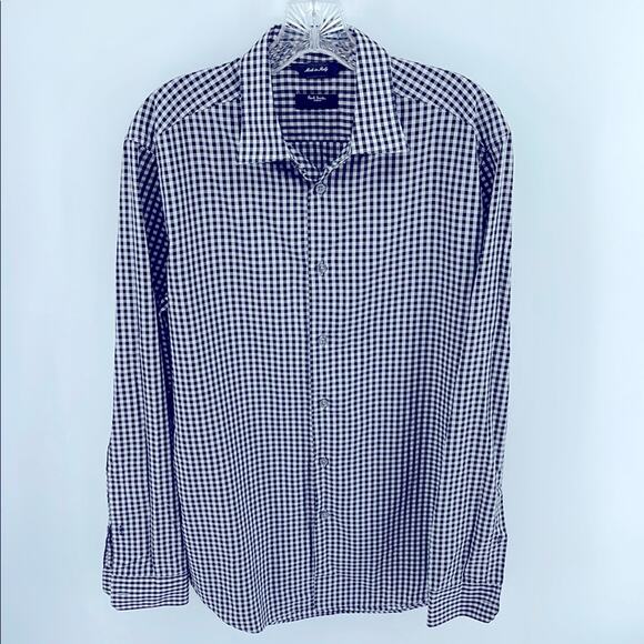 Paul Smith London The Byard gingham plaid long sleeve button up dress shirt - Picture 1 of 7